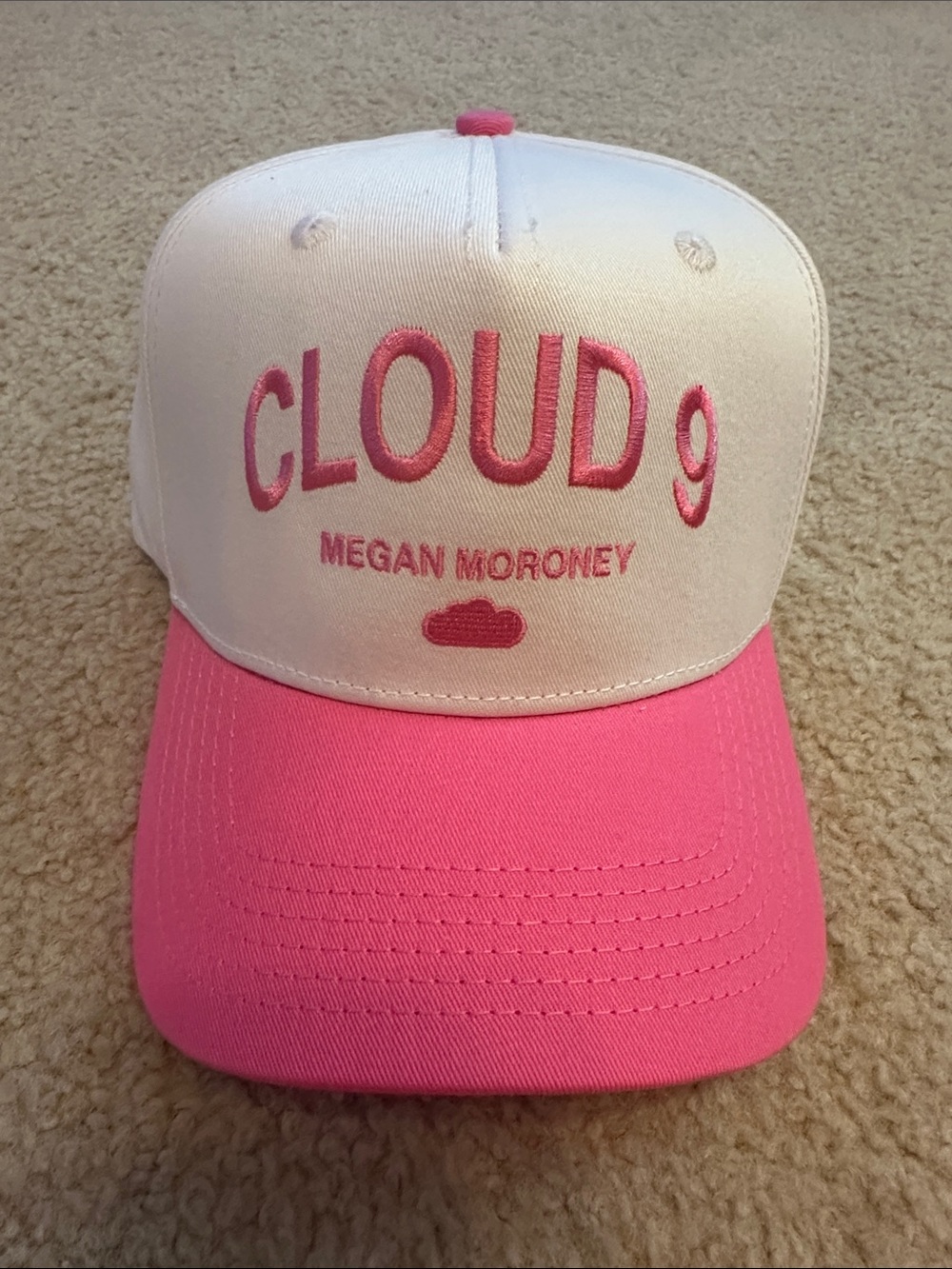 CLOUD 9 Tour Megan Moroney Pink & White Baseball Cap Brand New